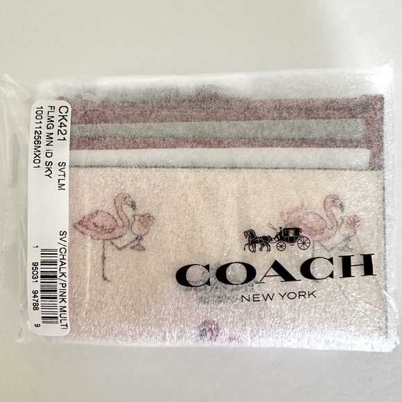 Coach Accessories - Coach Flamingo Mini Skinny ID Wallet Key Chain
